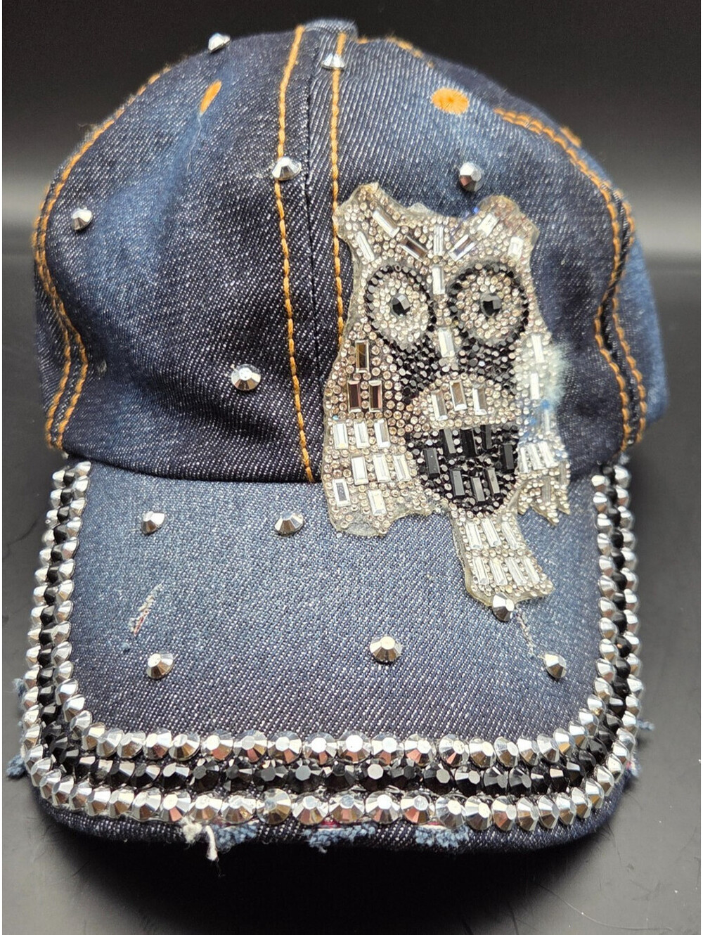 Distressed Denim Owl Women's Ballcap Pre-Owned Very Clean One Owner One Size